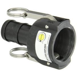 Banjo 150C Polypropylene Cam & Groove Fitting, 1-1/2" Female Coupler x Hose Shank