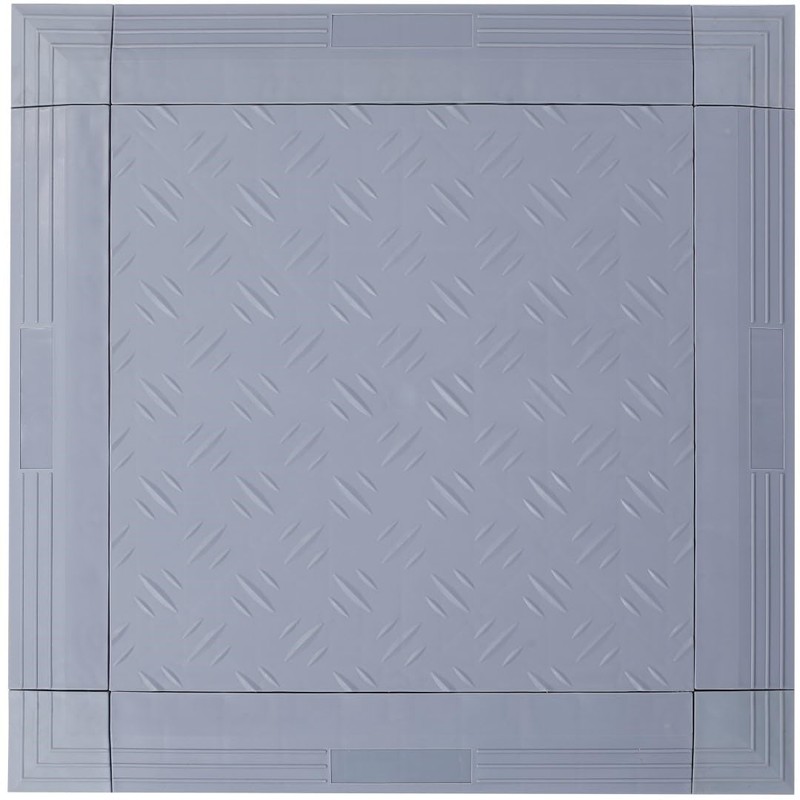 ISL Garage Tile, Solid Side Parts, Male Type, Gray, Set