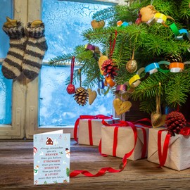 Bulk Santa Snowman Christmas Cards for Teens Boys Girls Son Daughter, Christmas Inspirational Cards with Envelopes White Elephant Gifts for Teens Boys Girls Gifts Son Daughter Granddaughter Grandson