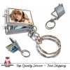 Atlantic Seaboard Trading Customizable Double Sided Square Mirror Keychain