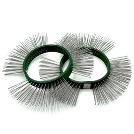 Abrasive Carbon Steel Belt/Sanding Replacement Fine Wire Brush/Rust Removal/Blaster Clearing (11mm/0.44inch Wheel Width, 0.5mm Carbon Spring Steel, Straight Type) 2 Pack/A Box with Two Belts