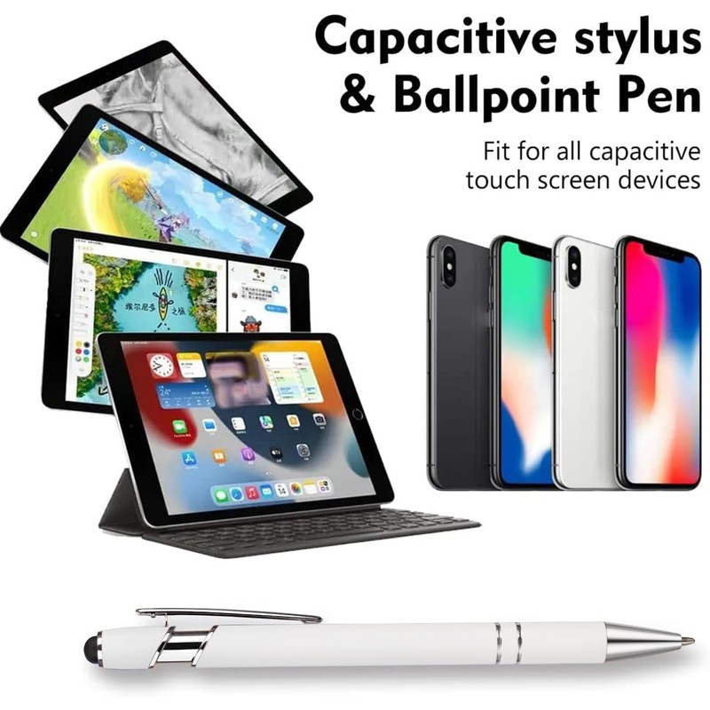 12 PCS 2 in 1 Stylus Ballpoint Pen with Stylus