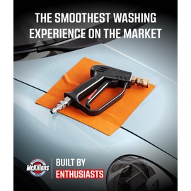 McKillans® Short Pressure Washer Gun with Swivel - High Pressure Water Handle with 3/8" Male Plug and 1/4” Quick Connector Coupler - Power Washer Gun Compatible with Foam Cannon - Car Wash Foam Gun