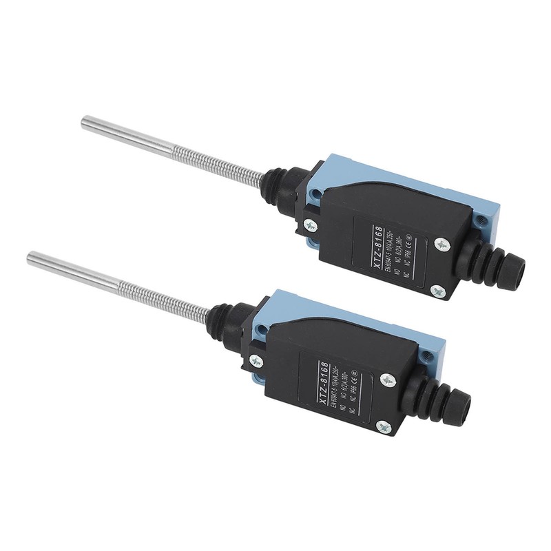 2Pcs Momentary Limit Switch Travel Switch Flexible Coil Spring Rod