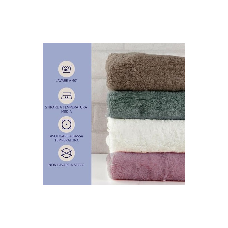 Giovanni Dolcinotti Set of 2 Terry Towelling Bath Towels, Moss