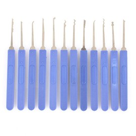 Loboo Idea Praxis Lock Pick Set, 22 Pieces Professional Double Gauge Stainless Steel Picks, Pocket Multitool, Lock Picking Tool Set for Lockpick and Beginners