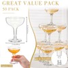 Zopeal 50 Pcs Champagne Glasses 5 oz Unbreakable Plastic Martini