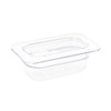 Vogue 13173 1/9 Gastronorm Container Clear Catering Food Storage Pan,