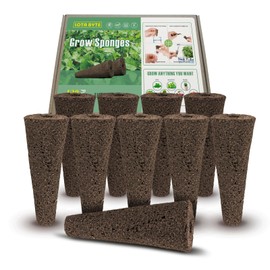 LotaByte 120 Pack Grow Sponges for hydroponics Compatible with AeroGarden, hydroponics Replacement sponges for Hydroponics Indoor Garden System.