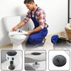 2 PCS Toilet Flush Button, Black Round Head Dual Toilet