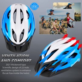 Gudook Bike Helmets for Men - Women Bicycle Helmet Adult - Certified Lightweight Comfort Adjustable Cycling Helmet with Detachable Visor for Mountain Road Biker