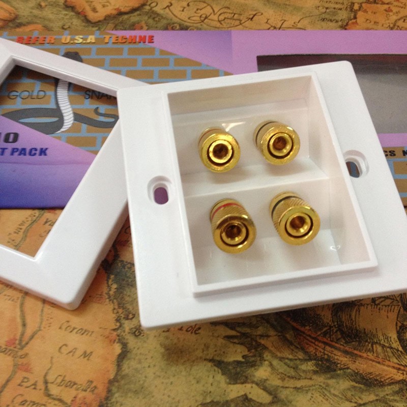 Audio Wall Plate | Speaker Jack Plate - Home Theater