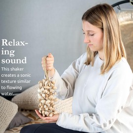 Sonic Energy Kenari Nutshell Shaker - Approx 32cm - Sound Effect Instrument for Therapy and Percussion - With Wrist Strap (SKRL)