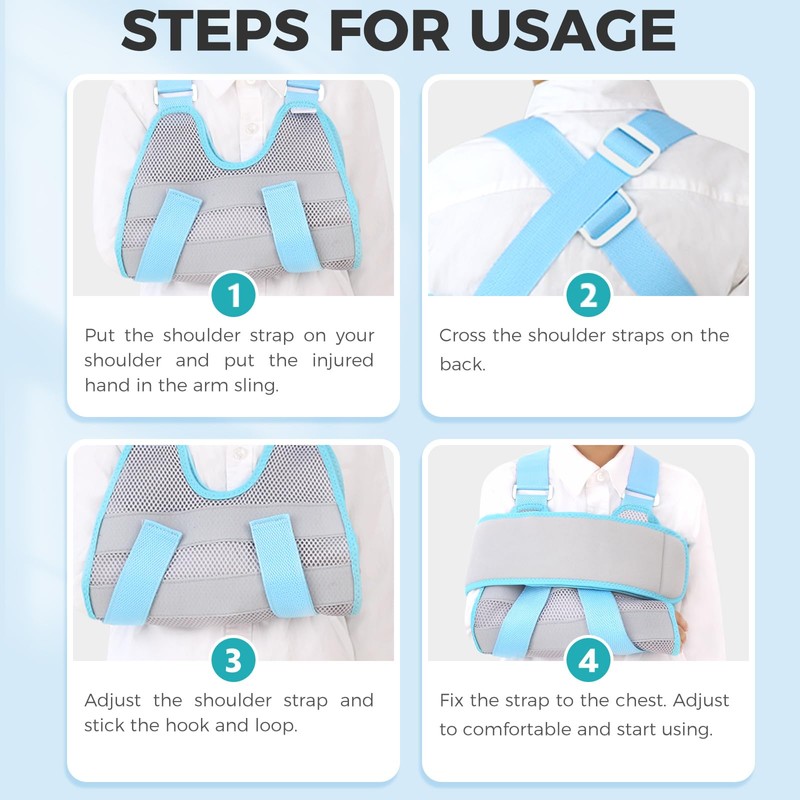 ENLUNTRA Kids Upper Extremity Sling, Breathable & Comfort Arm Sling