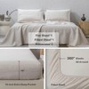 meadow park 100% Washed French Linen Sheet Set-Queen Size-Natural Linen-4