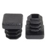 Murtenze 50Pack 1/2 Inch Plastic End Caps, Black Square Plugs