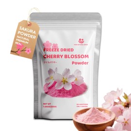 Premium Original Cherry Blossom Powder 7.05oz/200g,Pure Natural Spring Season Cherry Blossom No Additives,for Baking and Cooking,Japanese Drinks,Spring Mix,Japanese Food