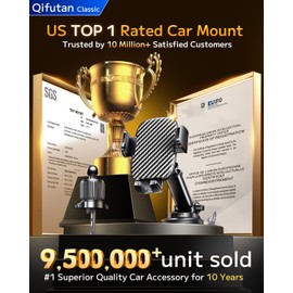 Qifutan Qifutan Car Phone Holder Mount Phone Mount for Car Windshield Dashboard Air Vent Universal Hands Free Automobile Cell Phone Holder Fit for iPhone Smartphone Carbon Fiber