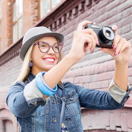 MEETSUN Womens Cat Eye Glasses Frame Fashion Designer Non Prescription eyeglasses With Clear Lens for ladies (Floral Frame)