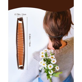Banana Clip Clincher Combs，6 Pcs Banana Combs Fishtail Fish Hair Lady Fish Shape Ponytail Banana Clip Girls Long Women Clamp Accessory for People with Less Hair