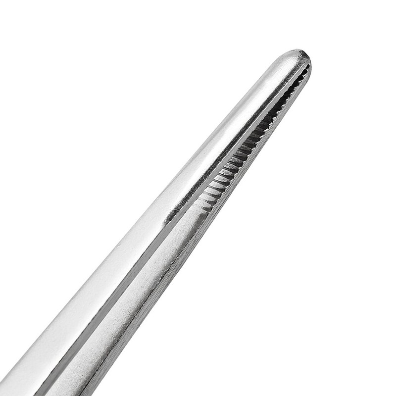 sourcingmap 1 Pcs 10-Inch Stainless Steel Straight Blunt Tweezers Serrated