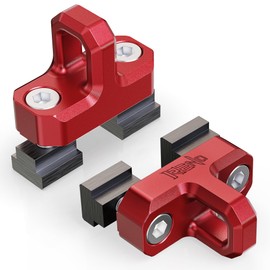 RENO Tacoma Bed Rail Cleats, Cargo Trailer Tie Down Anchors Compatible with Tacoma Tundra Gladiator Truck, Replaces PT278-35160/35111/35112/35100-S1/35050-S1 PT785-35050-S1(Aluminum, Red, 2PCS)