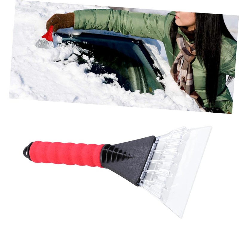 CAXUSD Car Windshield Ice Scraper Snow Removal Tool with Rubber