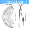 2 Pcs Drafting Compass Set, Geometry Compass Set Maths Protractor