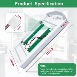 W11527432 Refrigerator Light Module, Compatible with Whirlpool, Maytag, Amana Refrigerators, LED Light Bulb Assembly, Replaces W11387579, W11333374, W11042554, Bright White Bulb