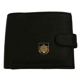Coldstream Guards Shield Black Leather Mens Wallet RFID Protection ME13