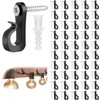 30 Pack Screw Hooks Q-Hanger Screw in Hooks with Safety