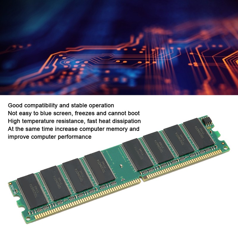 2Pcs Memory Module Desktop DDR 333MHZ PC‑2700 16 Grains on