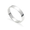925 Solid Sterling Silver 4mm Flat Band Polished Ring In