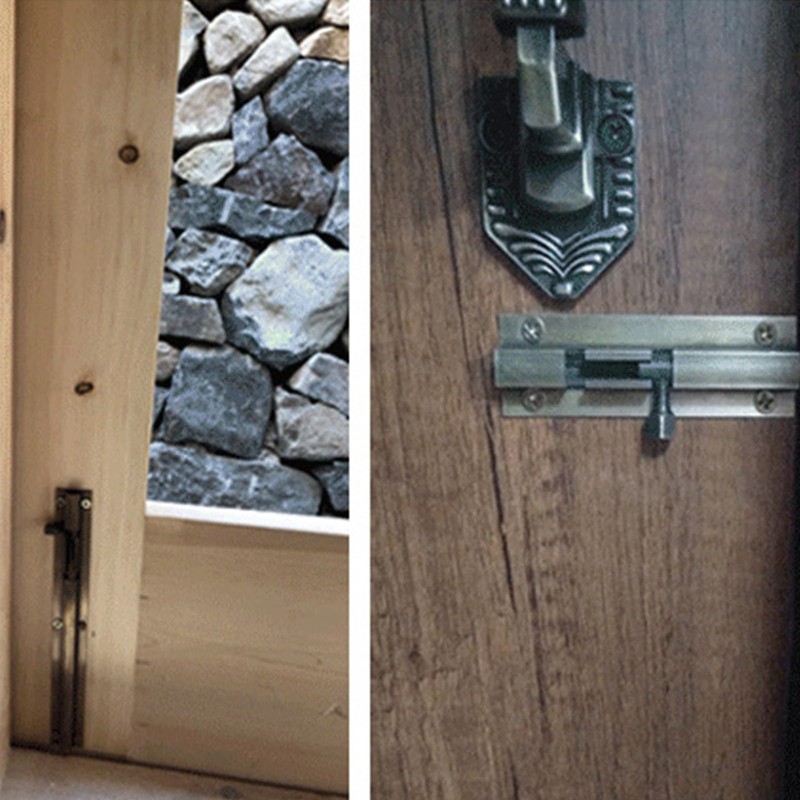 2 Inch Brass Door Bolt Lock Barrel Sliding Lock Gold