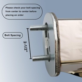 TAIROD 2 Pack Stainless Steel Heavy Duty Straight Spring Loaded Mud Flap Hanger Bracket Mudflap Holder Set for Semi Trucks 2.5" Bolt Spacing 29.5" Length with Reflective Tapes