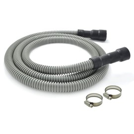 TTFLEX Dishwasher Drain Hose 6 FT, Flexible Discharge Dishwasher Hose with Stainless Steel Clamps, Trim to Fit 5/8", 3/4", or 1" Dishwasher Outlet and Garbage Disposal/Sink End