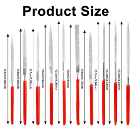 Mini Diamond Needle Files Set 2 x 100 mm Small Key File Set of 10