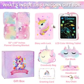 Jenria Unicorn Gifts for Girls, Girls Toys Age 6-8, Birthday Gifts for Girls Age 3 4 5 6 7 8 Years Old Girl Birthday Gift Ideas, Unicorn Toys, for Daughter, Niece