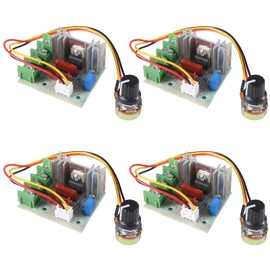 Diitao 4PCS AC Voltage Regulator,50-220V SCR Electric Voltage Regulator Module 2000W Temperature/Motor Speed Controller Light Dimmer 50-220V for Electric Stoves(AC 50-220V 2000W)