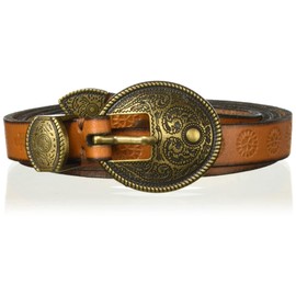 Frye Women's 15MM Leather Belt, Tan Tooling, X-Large