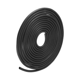 METALLIXITY Foam Rubber Weather Seal Strip (6mm Diameter x 6m Long) 1pcs, EPDM Rubber Round Seal Strip - for House Repair, Door, Black