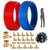 GUOFIS 1/2 Inch PEX-B Pipe/Tool Kit: Blue & Red Each