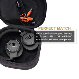 LTGEM - Funda rígida de EVA para JBL Live 770NC/660NC/650BT/460NC/670NC/400BT/500BT y JBL Tune 770NC/710BT/720BT/760NC/700BT/750BT/510BT/660NC/520BT/520BT/520BT/500/Tour One/E45BT - Auriculares
