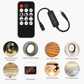 Mini RF Dimmer Controller, Mini RF Dimmer Controller 14 Buttons, DC5-24V, 14-Button LED Remote Controller, LED Remote Control 12V, LED Remote Control, RF Wireless Remote Control Dimmer, (Single