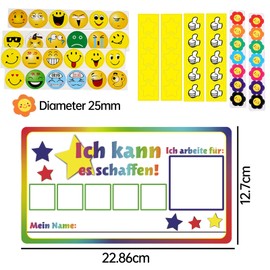 Mengger Children's Reward Board [2 Reward Board + 58 Magnets] Reward System for Responsibility Weekly Planner Children Magnetic Timetable Reward System Children Children Reward Board