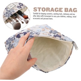 minkissy Adorable Flower Design Makeup Bag Women's Cosmetic Bags for Women Portable Hand Purse