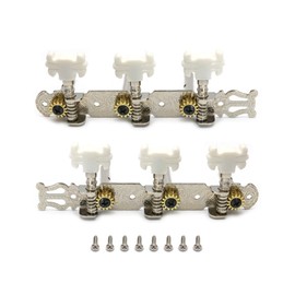 Metallor Classical Guitar Tuning Pegs Chrome Plated Machine Heads Tuning Keys Tuners Single Hole 3L 3R.