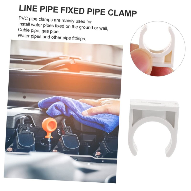 SHINEOFI 100PCS U-Shaped PVC Clamps for Electrician Tube Support Wire