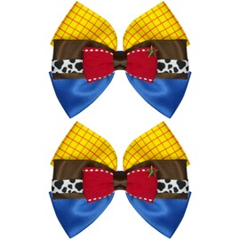 2Pcs Toy Hair Bow Clips for Women Hair Accessories 4.5 Inch Cute Cartoon Birthday Party Dress Up Outfit Decorations Supplies