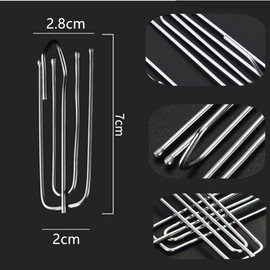 Curtain Pleat Hooks 40pcs Stainless Steel Curtain Hooks 4 Prongs Curtain Pleat Hook Pinch Pleat Hook Stainless Steel Shower Curtain Hooks,Metal Hooks Drapery for Window Door and Curtain Rings